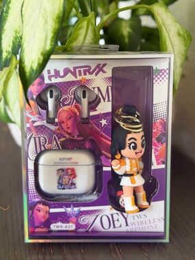 Zoey Purple Wireless TWS Earbuds with K-Pop Case